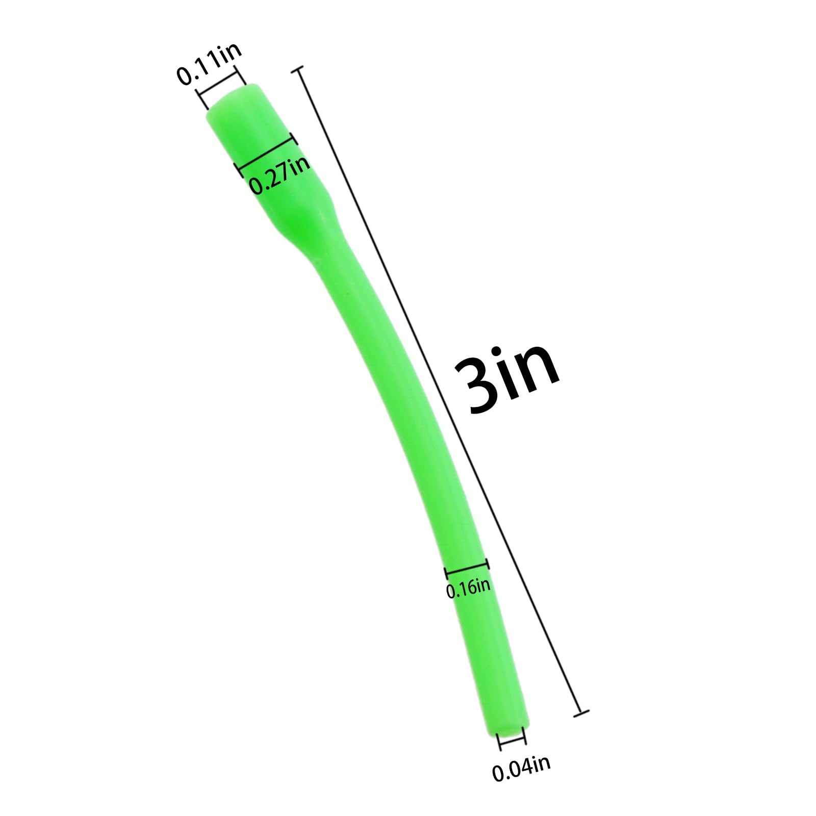 Caishun 20PCS Glow in The Dark PVC Sleeve Green Sea Fishing Line Anti Tangle Tube Tip Tube Anti Bite Fishing Line Sleeve for Deep Sea Rigging Trolling Lure Stream Pond Fishing PVC Locator