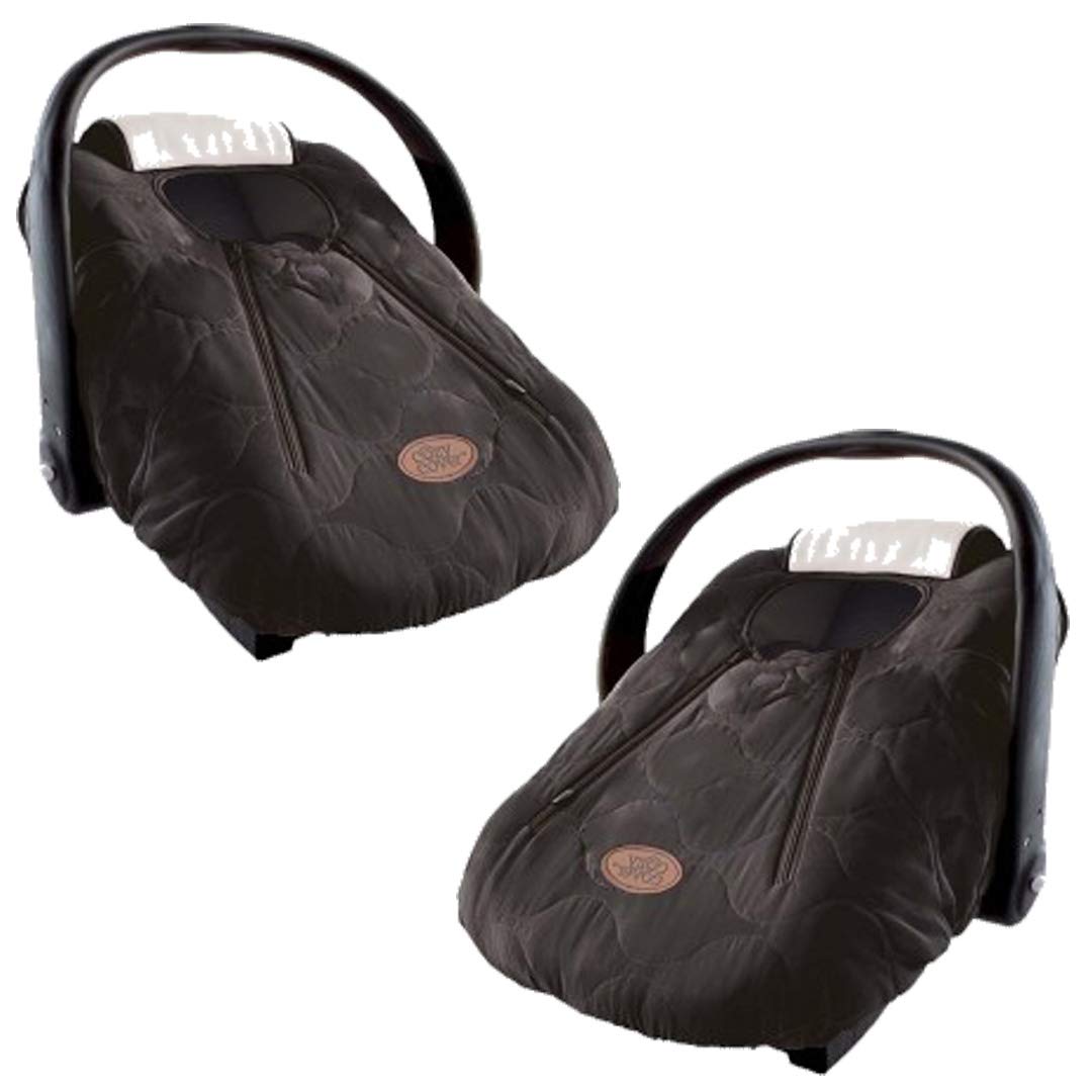 Cozy Cover Infant Car Seat Cover (Black Quilt) - The Industry Leading Infant Carrier Cover Trusted b