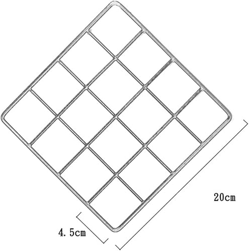 Miniatura 5 de BESPORTBLE 4 piezas de rejilla para pared, estante cuadrado de hierro para fotos, exhibición para colgar fotos de 8 x 8 pulgadas, organizador de