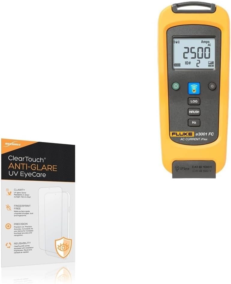 BoxWave Screen Protector Compatible With Fluke a3001 FC - ClearTouch Anti-Glare Anti-UV EyeCare (2-Pack), Filters out Harmful Blue Light Reduce Fatigue