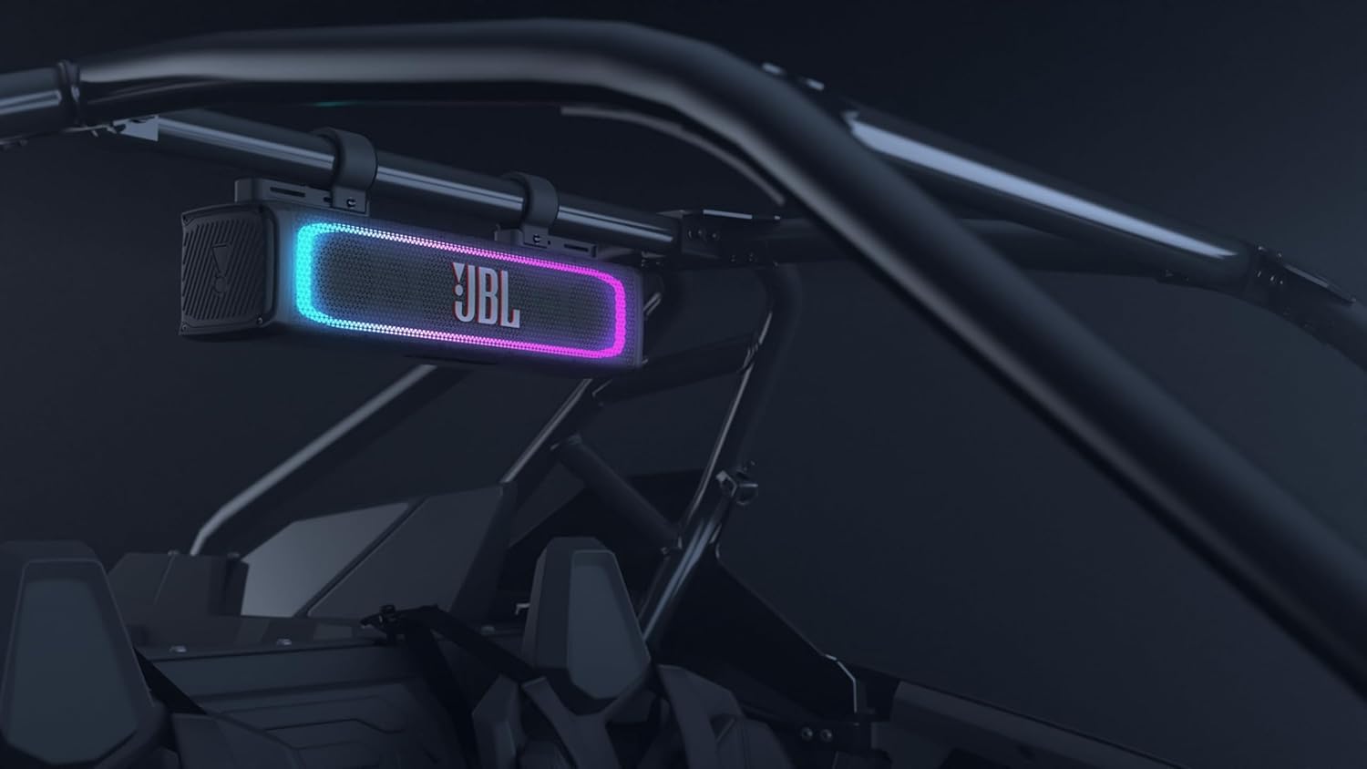 JBL RALLYBAR Barra de Sonido Exterior 21 Pulgadas con 150W RMS y 300W Peak Bluetooth 5.3 IP66 Resistente al Agua Luces LED Ideal para UTVs Barcos y vehículos recreativos Sonido Claro y Potente