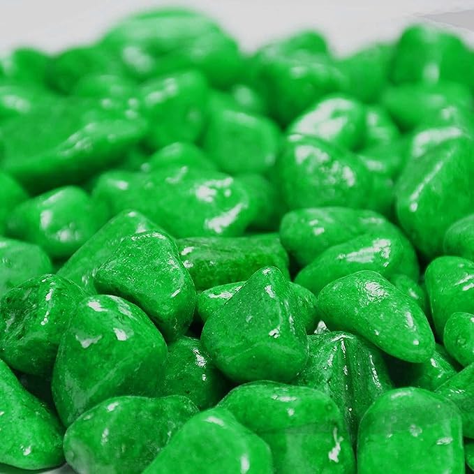 BKD 1 Kg Polished Light Green Vivarium Stones for Plants Pots, Aquarium Fish Tank, Vivarium for Decoration, Aquarium, Table and Vivarium Decor, Vase Fillers for Vivarium-image-17