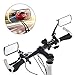 2 Stück Fahrrad Rückspiegel Lenkerspiegel, Waflyer 360° Drehspiegel Fahrradspiegel Links und Rechts Klappbar Verstellbarer Fahrrad Spiegel für E-Bike/Mountainbike/Motorrad/Rennräder/Kinderwagen,Black