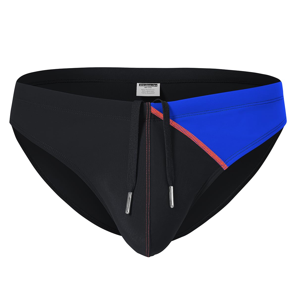 BIATWOWR Adjustable Low Rise Swim Brief with Sexy Bulge Pouch Design