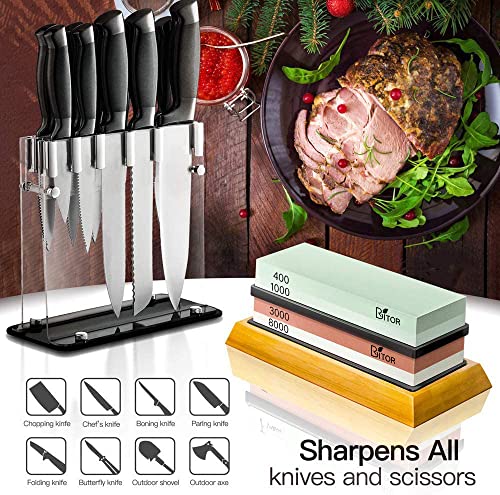 image for BRITOR Knife Sharpening Stone Kit, Professional Hatchet Sharpening Sto