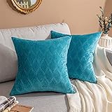cojines turquesa primark Artesanía especial: El cierre de cremallera oculto delicado es diseñado para cumplir con un aspecto elegante. Los puntos de sutura de Zigzag apretado para evitar que se deshilache y se rasgue.