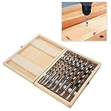 【Einfach Zu Benutzen】Der automatische Gewindekopf am vorderen Ende des Schneckenbohrers hilft dabei, den Bohrer zum einfachen Bohren genau und schnell auf dem Holz zu positionieren. Durch die spezielle Konstruktion rutscht der Sechskantgriff während des Betriebs nicht durch
