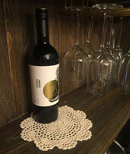 Janef Beige Handmade Crochet Cotton Table Mats Lace Doilies Doily Round Lace Placemats 7 Inches 6Pc #TOP3