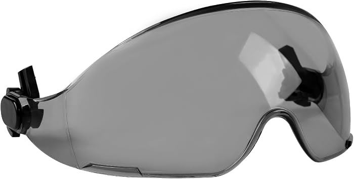 UM ULTRAMAXX Lightweight Safety Helmet Hard Hat with Tinted Visor, Type 1 Class C, Black