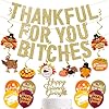 Decoraciones de Acción de Gracias, decoraciones de regalo de amigos femeninos, regalos de fiesta, pancarta de Acción de Gracias, pancarta de Acción de Gracias, globos colgantes espirales para fiesta