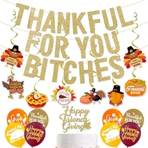 Decoraciones de Acción de Gracias, decoraciones de regalo de amigos femeninos, regalos de fiesta, pancarta de Acción de Gracias, pancarta de Acción de Gracias, globos colgantes espirales para fiesta