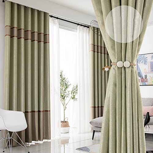 MFFIRE 1 Panneaux Rideaux Oeillets, Occultant Thermique Isolan Rideaux Rayures Isolation Rayon UV Rideaux Anti Froid Anti Bruit Rideaux pour Moderne Salon Et Chambre,1,W1.5 x H2.7m
