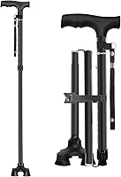 Vista 1 de Conkote Bastón de caminar para hombres y mujeres - Plegable, ajustable, colapsible, bastón independiente, punta pivotante, resistente Bastones