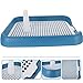 Baluue Indoor Dog Potty Tray with Protection Wall Every Side for No Leak, Spill, Accident - Keep Paws Dry and Floors Clean(Blue)