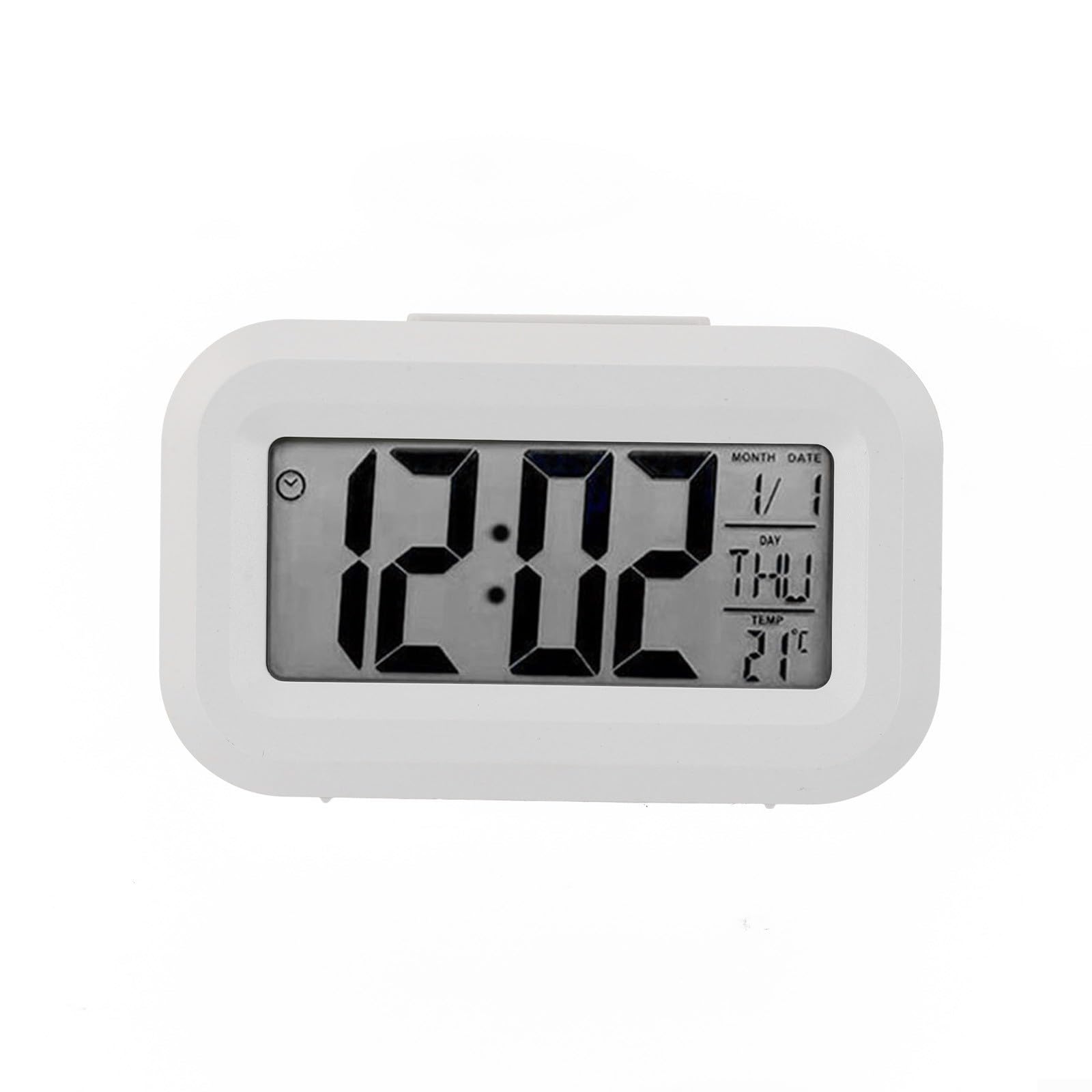 Startbuymore Digital Alarm Clock with Night Light and Snooze Function Perfect for Daily Planning (White)