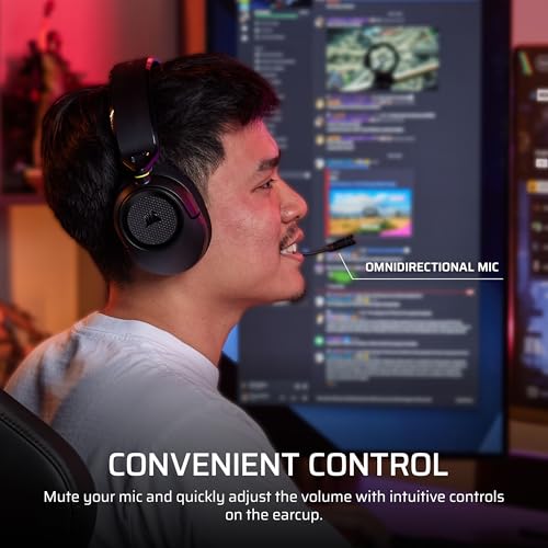 Image of CORSAIR HS35 v3 Wired Gaming Headset with Mic - PC /PS5 /PS4 /Switch /Xbox /Mac, Lightweight Comfort, 3.5mm - Carbon