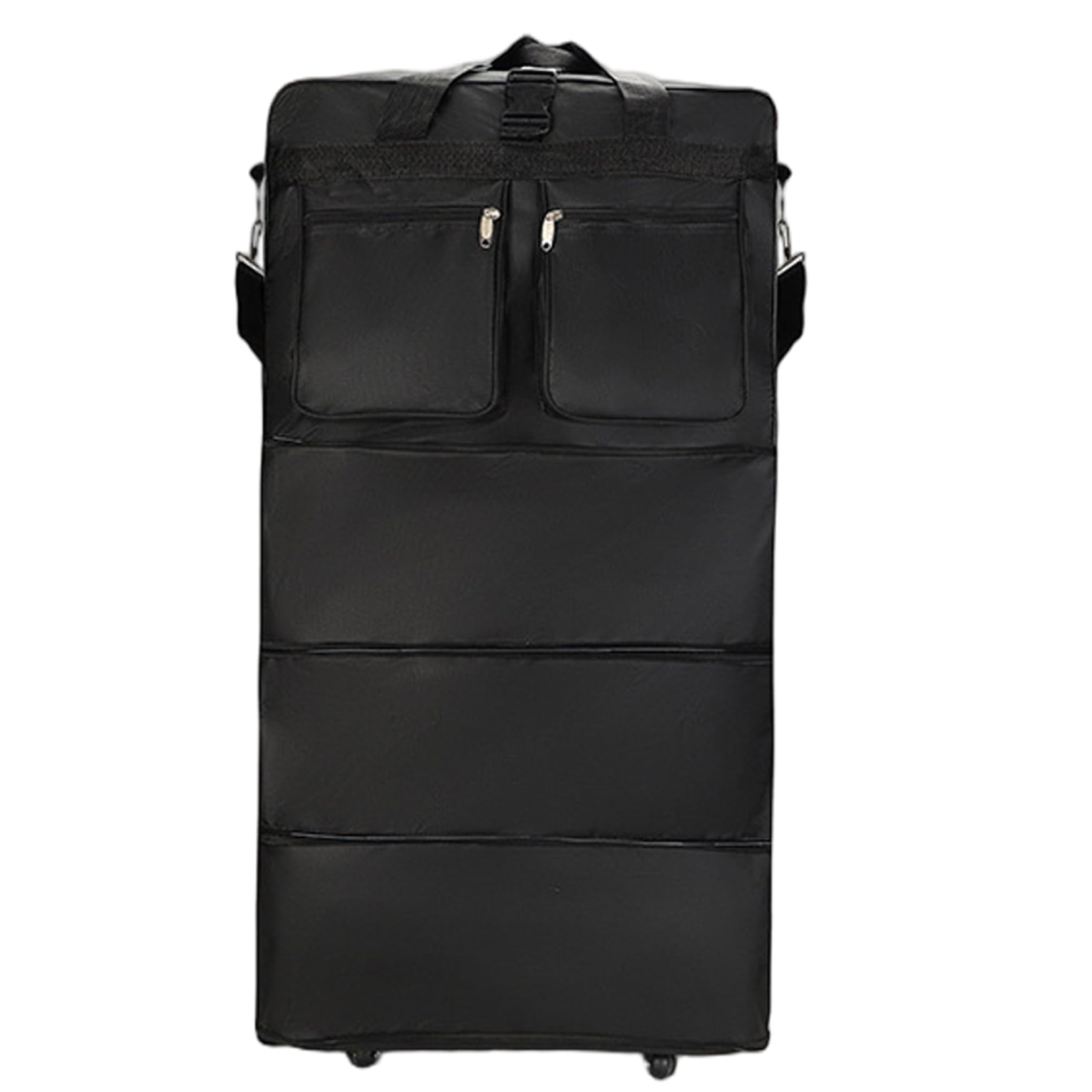 Valigia pieghevole bagaglio pieghevole con ruote bagaglio impermeabile a 3 livelli valigia borsa da viaggio espandibile con maniglia e tracolla