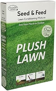 Plush Lawn 1,2kg Grass Seed And Conditioner Mixture Fertiliser Restoration Repair Defra Approved