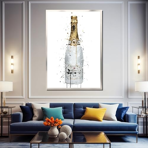 Tableau sur toile champagne art minimaliste moderne édition premium - 3