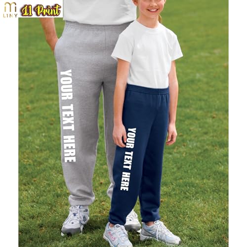 Custom Youth & Adult Fleece Sweatpants – Personalized Sweatpants for Kids, Teens, & Adult, School Team Joggers, Custom Joggers, Athletic Loungewear, Personalized Gift for Boys & Girls- PC90YP3