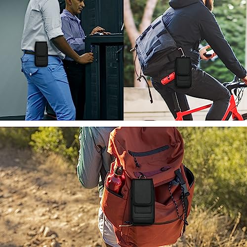 ykooe Handy Gürteltasche mit RFID Blocker Schutztasche Handytasche mit Gütelclip für iPhone 16 15 14 13 12 11 Pro Max XS 7 8 Plus Samsung Galaxy A54 A53 A52 A12 A32 S23 S20 S21 FE Ultra Xiaomi, XL