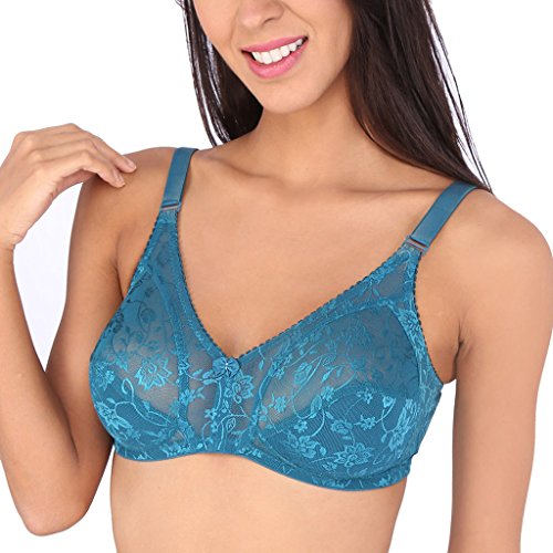 Image of Bralux Camy C - Cup Lace Bra Steel Blue