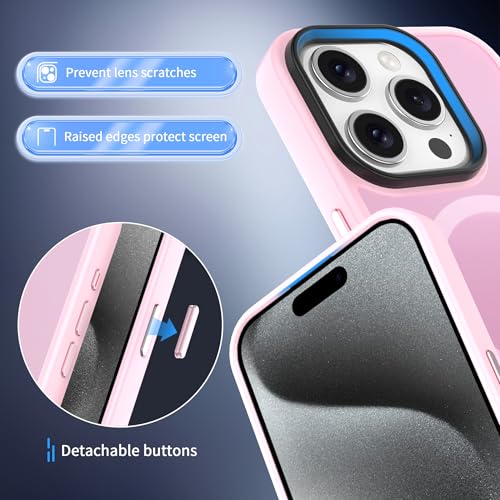 Image of CACOE Magnetic Case for iPhone 15 Pro 6.1 inch, Pink