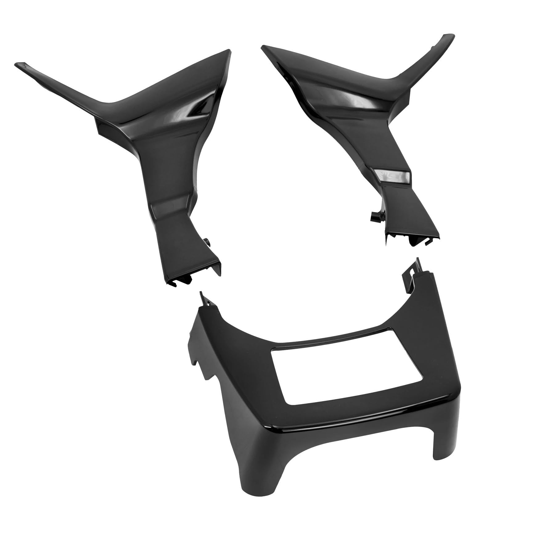Dekoracja motocykl Front Lip Splitter Pasuje do motocykla Harley Touring Road Glide Special FLTRXS 2017-2022 Połysk czarny owiewka spoilery osłona lewa i prawa