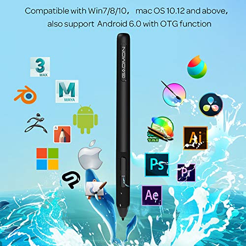GAOMON Tablet S620 Graphics Tablet de 16,5 x 10 cm com 4 teclas expressas e caneta sem bateria para
