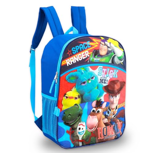 Toy Story Backpack with Lunch Box Set - Bundle with 16" Disney Backpack, Lunch Bag, Water Bottle, Stickers, More | Toy Story School Supplies for Kids2