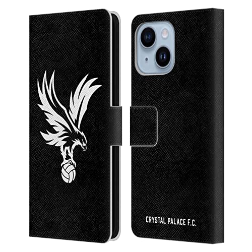 Étui portefeuille iPhone 14 Plus Crystal Palace FC en cuir gris