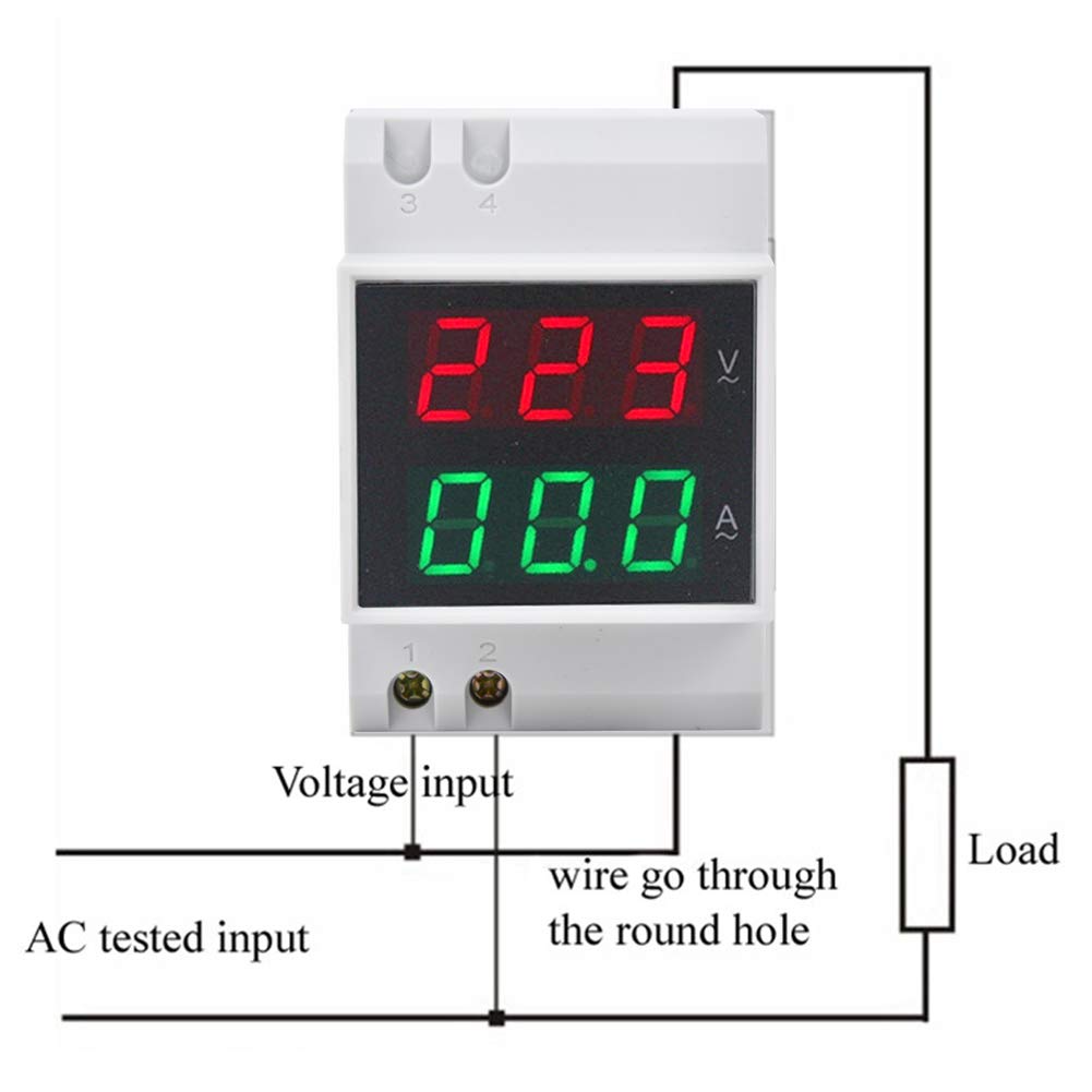 Buy Ayunjia Digital Voltage Ampere Meter DINRail High Accuracy Double