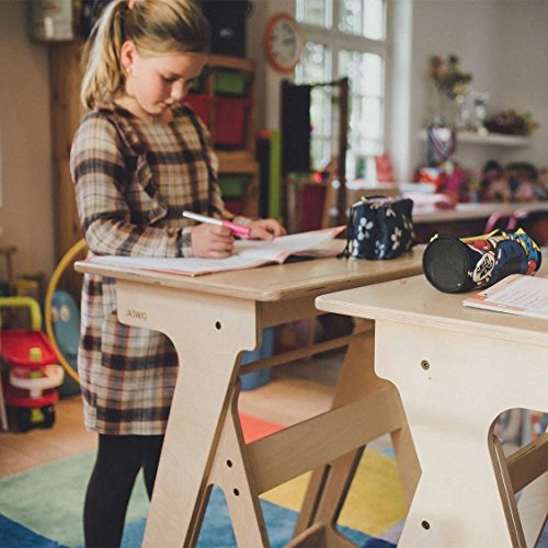 Image of My First Standup Kids Desk, Teach Healthy and Active Study Habits Early, The Desk That Grows Up with Your Kids, Suited for Ages 6 to 12 Years, Easy No-Pinch Adjustments in 1.5 inch Increments