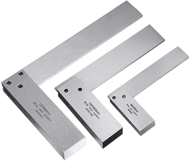 Machinist Square 90º Right Angle Engineer Set Precision Ground Steel Hardened Angle Ruler (80x50mm)