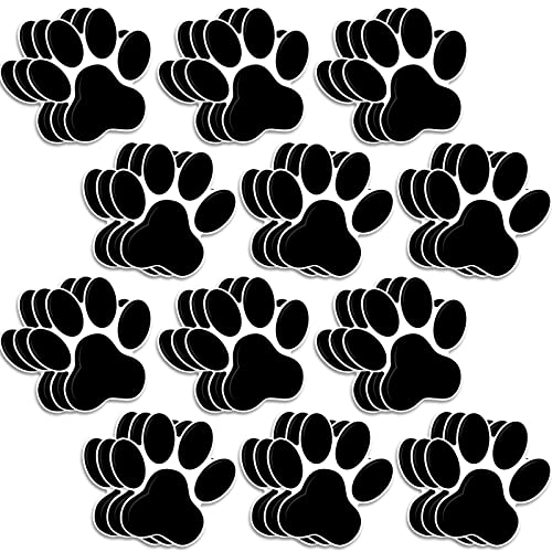 Junkin 60 Pcs Mini Paw Prints Cutouts