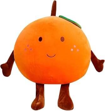 Orange Plush Pillow, Fruit Stuffed Animal, Food Plush Pillow, Gift for Kids, Adults, Boys, Girls15.7 inch