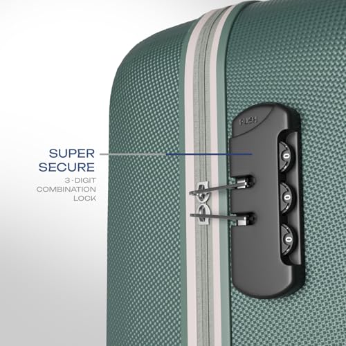 Image of Safari Ray Neo 8 Wheels Set of 3 Trolley Bags, Hard Case Polycarbonate 360 Degree Wheeling Carry on & Check-in Luggage for Men & Women, Suitcase for Travel, Trolley Bags for Travel, Sage Green