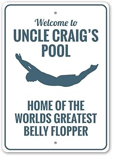 Home of the Greatest Belly Flopper, Custom Pool Sign, Decorative Pool Sign - 10