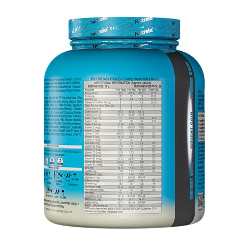 Image of Nutrela Weight Gainer | 2kg Banana Flavour | High-Calorie Mass Gainer with Vitamins & Khandsari Sugar | Ideal for Men & Women