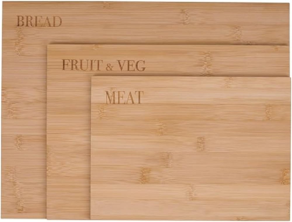 alpina Wooden Chopping Board - Set of 3 - Various Sizes - Bamboo