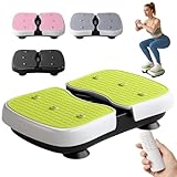 RYGEO Mini Vibration Plate Machine, Leg Waist Workout Vibrating Plate Portable Quiet Percussion Massager for Legs, Waist, Back, Neck Vibration Massager,Buttocks Muscle Stiffness Relief(Green)