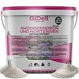 GiDeli Dünger für Rhododendren und Hortensien 5kg im Eimer - Hortensiendünger...