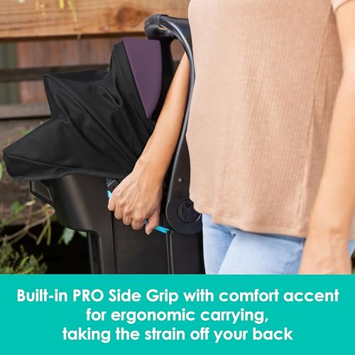 Image of Baby Trend Secure-Lift Infant Car Seat, Dash Plum - Compact Lightweight Carrier, Infant Comfort Cushioning, Adjustable Harness Fit