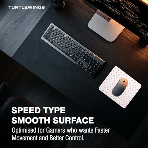 Image of TURTLEWINGS | Mousepad | Smiley - 22x18 cm, 3mm Thick | Abstract Design Non-Slip Rubber Base | Office, Study & Gaming Use | Premium Smooth Surface 11 19