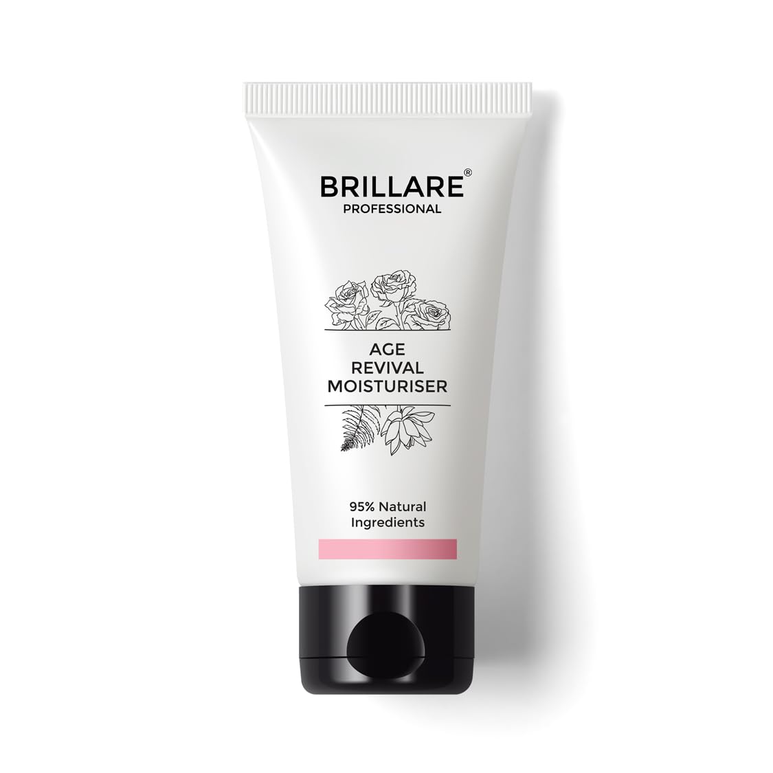 Brillare Professional Age Revival Natural Moisturiser Cream with Indian Rose and Lotus (50 G)
