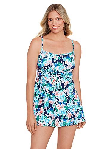 Penbrooke Shape Solver Women's Ditsy Day Empire Soft Cup Adjustable One Piece Swimdress