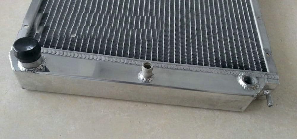 Intercooler aluminiowy Pasuje do 240 244 245 760 1979-1993 940 960 1990-1994 4Cyl 2.0/2.1/2.3L Turbo B230 DL/GLE grzejnik aluminiowy + osłona + wentylator(Radiator Only)