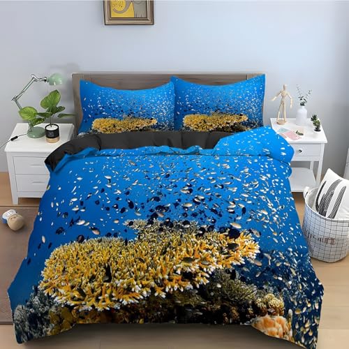 Ensemble de literie 3 pièces corail 90x190 housse de couette microfibre douce et zippée
