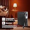 Aigostar Radiador de Aceite Portátil de 13 Elementos, Pantalla de Control LED, Mando a Distancia, 3 Modos y Función Eco, Silencioso, 2500W, Recomendado para Estancias de 25 m2, Oil Monster #2