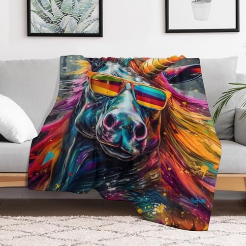 Couverture plaid cheval en flanelle douce, le cadeau idéal pour passionnés